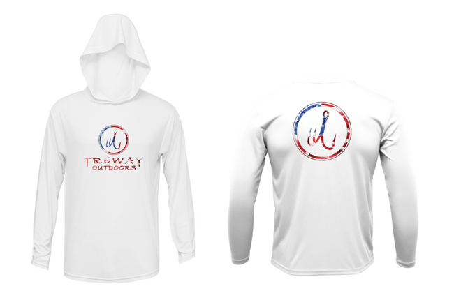 Treway Outdoors Flag Hooded Long Sleeve