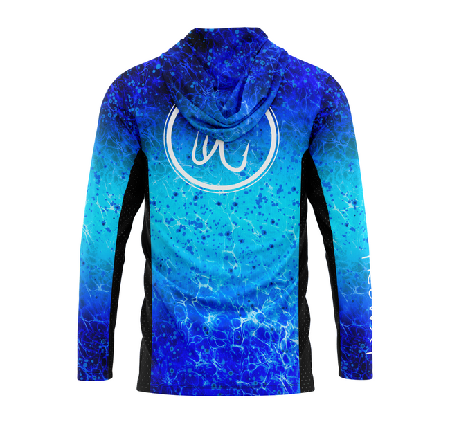 Treway Blue Mahi Cell-Tek Performance Hooded Long Sleeve