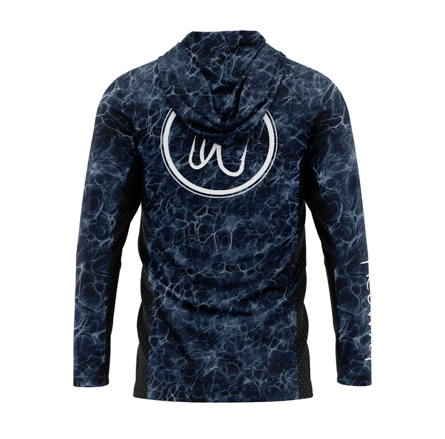 Treway Blue Grey Cell-Tek Performance Hooded Long Sleeve