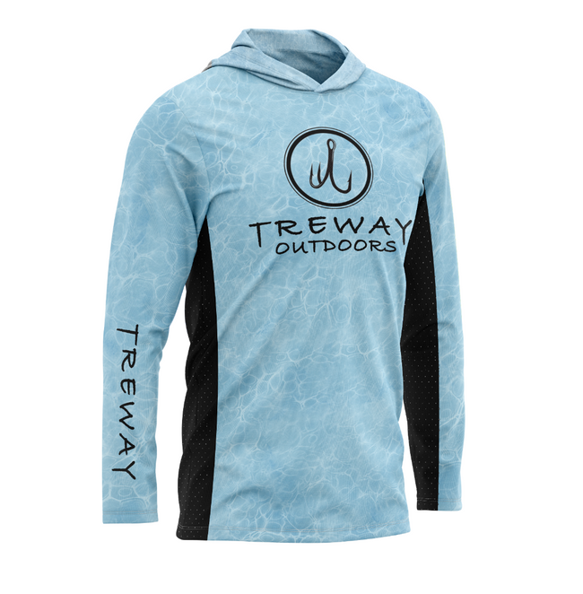 Treway Light Blue Cell-Tek Performance Hooded Long Sleeve + Treway Buff