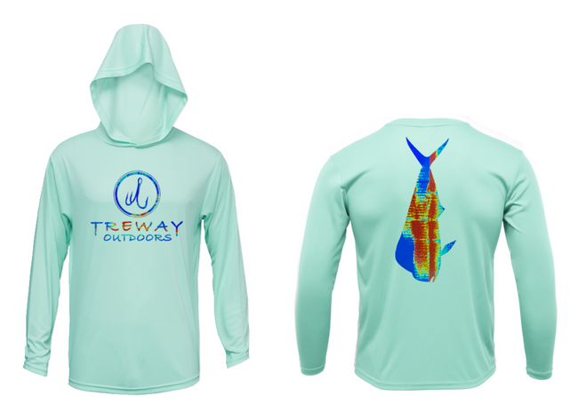 Treway Outdoors Mahi Tuna Sonar Series Hooded Long Sleeve