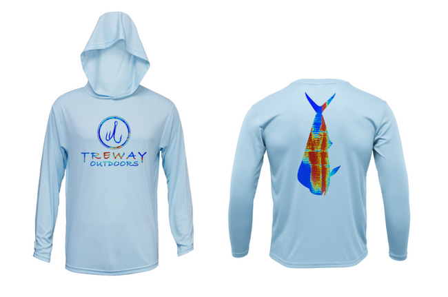 Treway Outdoors Mahi Tuna Sonar Series Hooded Long Sleeve