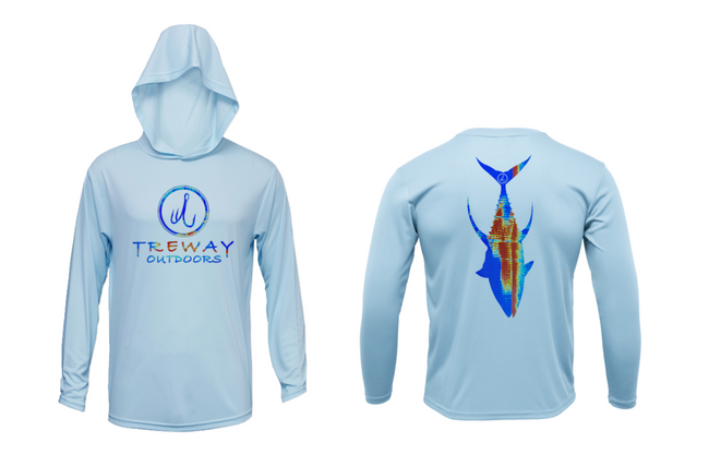 Treway Outdoors Yellowfin Tuna Sonar Series Hooded Long Sleeve