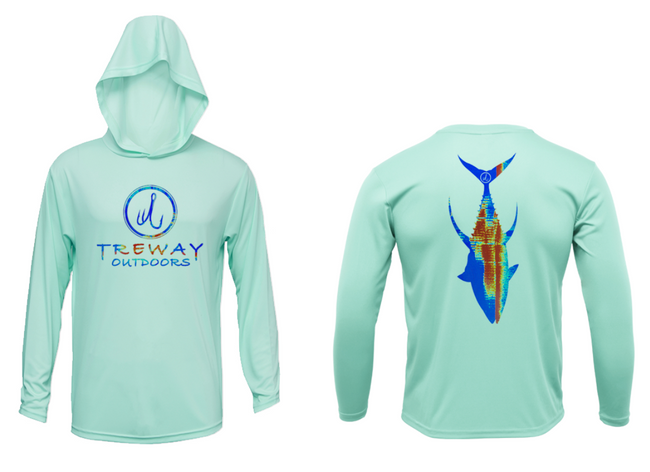 Treway Outdoors Yellowfin Tuna Sonar Series Hooded Long Sleeve