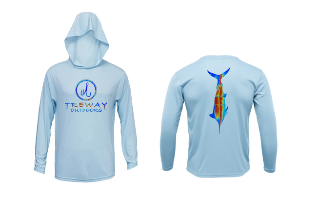 Treway Outdoors Marlin Tuna Sonar Series Hooded Long Sleeve