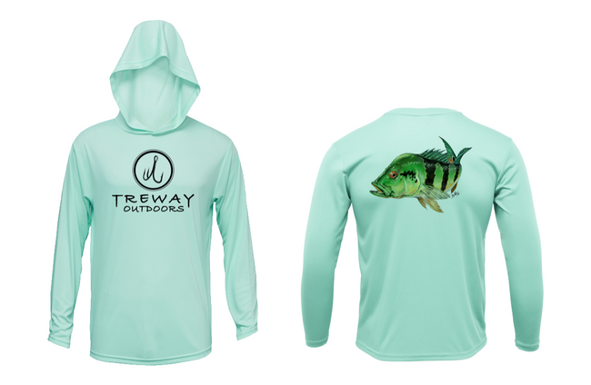 Treway Outdoors Peacock Bass Performance Hooded Long Sleeve