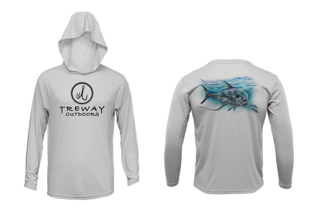 Treway Outdoors African Pompano Hooded Long Sleeve