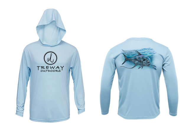 Treway Outdoors African Pompano Hooded Long Sleeve