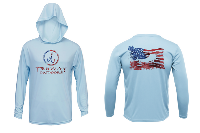 Treway Outdoors Flag Mahi Hooded Long Sleeve