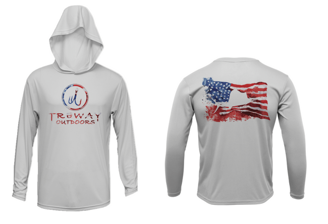 Treway Outdoors Flag Sailfish Hooded Long Sleeve