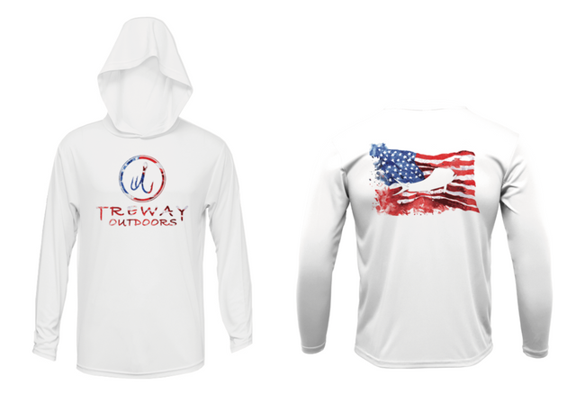 Treway Outdoors Flag Mahi Hooded Long Sleeve