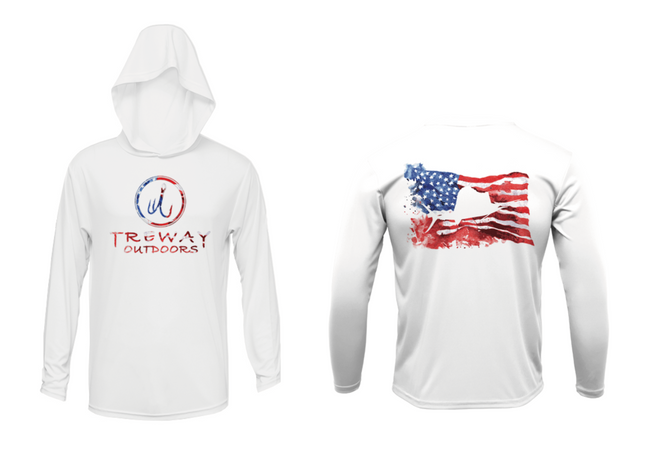Treway Outdoors Flag Sailfish Hooded Long Sleeve