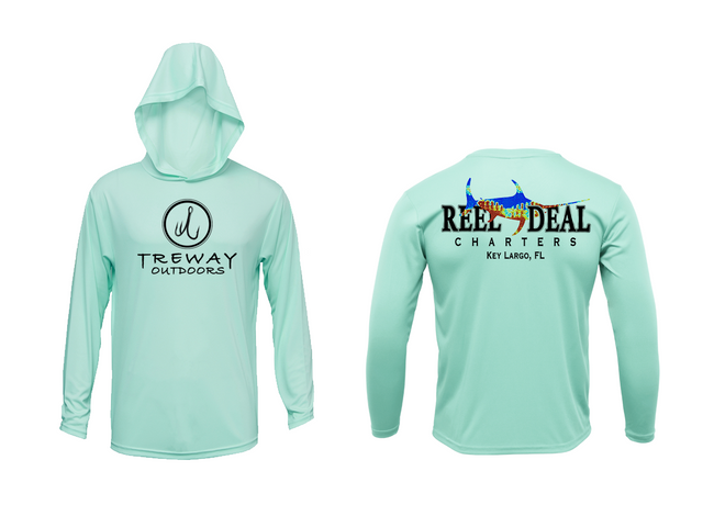Treway Outdoors X Reel Deal Charters Hooded Long Sleeve