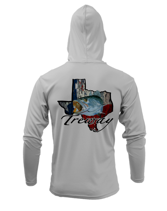 Treway Outdoors Trout Texas Outline Performance Hooded Long Sleeve