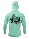 Treway Outdoors Trout Texas Outline Performance Hooded Long Sleeve