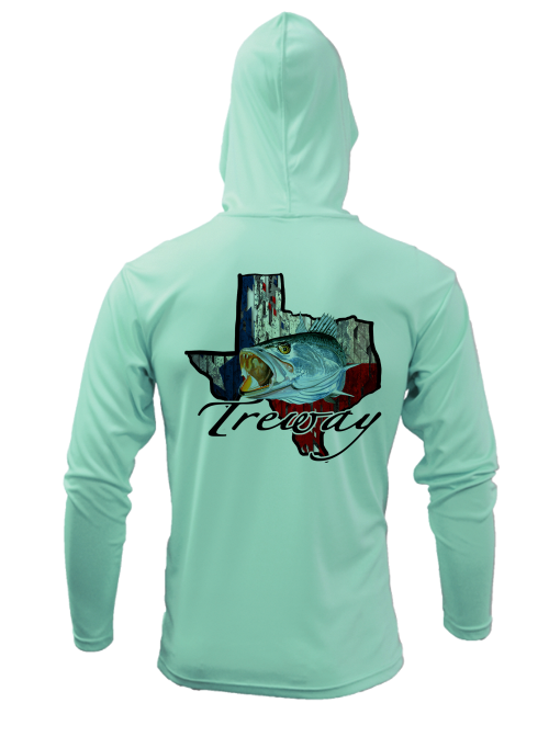 Treway Outdoors Trout Texas Outline Performance Hooded Long Sleeve