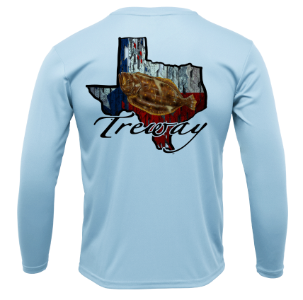 Treway Outdoors Flounder Texas Outline Performance Long Sleeve