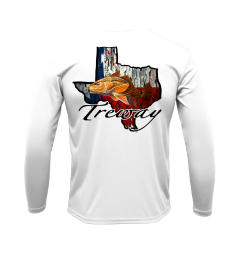 Treway Outdoors Redfish Texas Outline Performance Long Sleeve