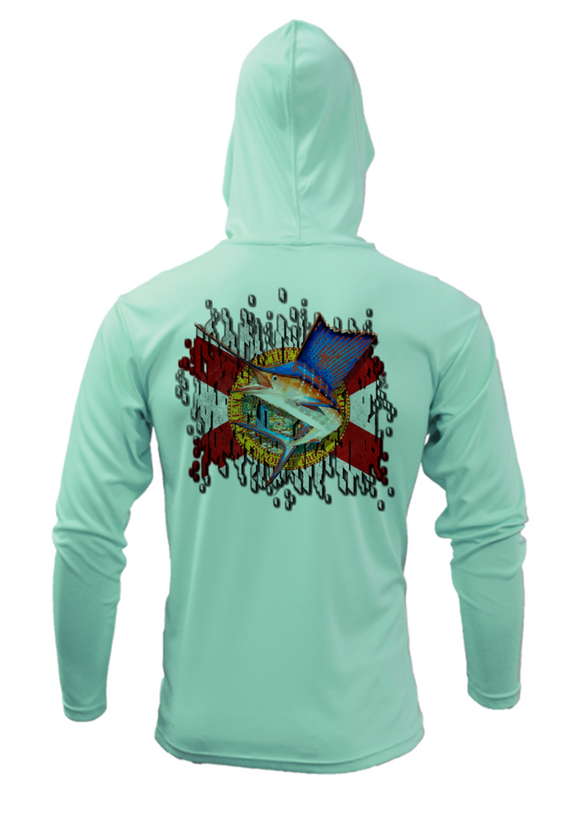 Treway Outdoors Florida Jumping Sailfish Hooded Long Sleeve