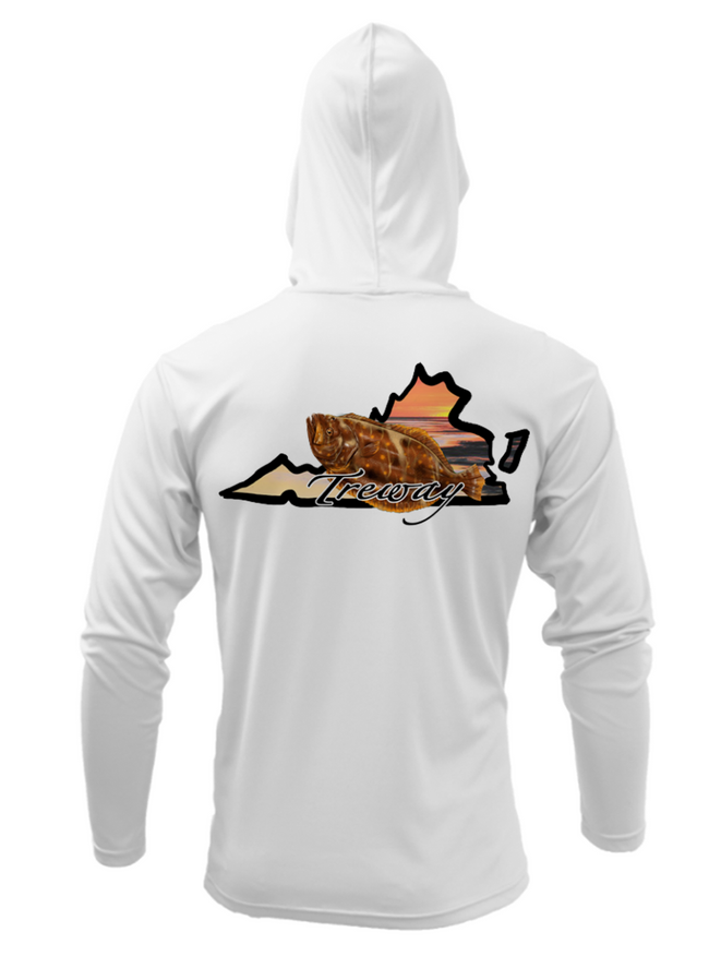 Treway Outdoors Flounder Virginia Performance Hooded Long Sleeve