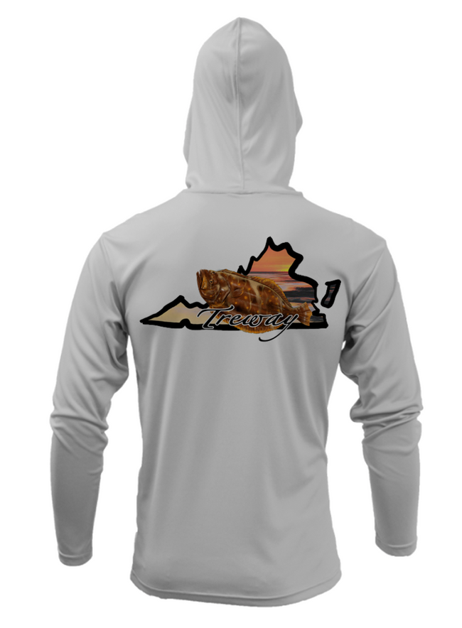 Treway Outdoors Flounder Virginia Performance Hooded Long Sleeve