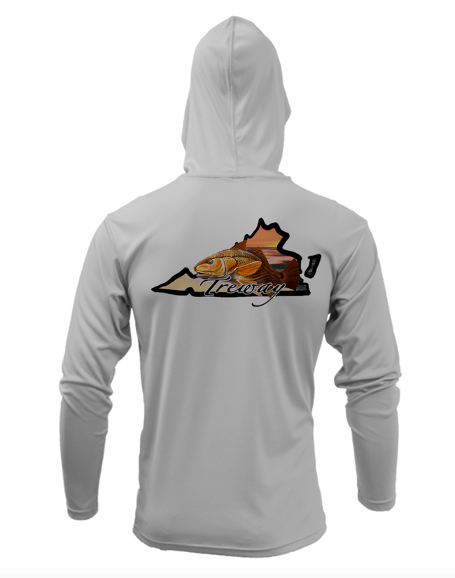 Treway Outdoors Redfish Virginia Performance Hooded Long Sleeve