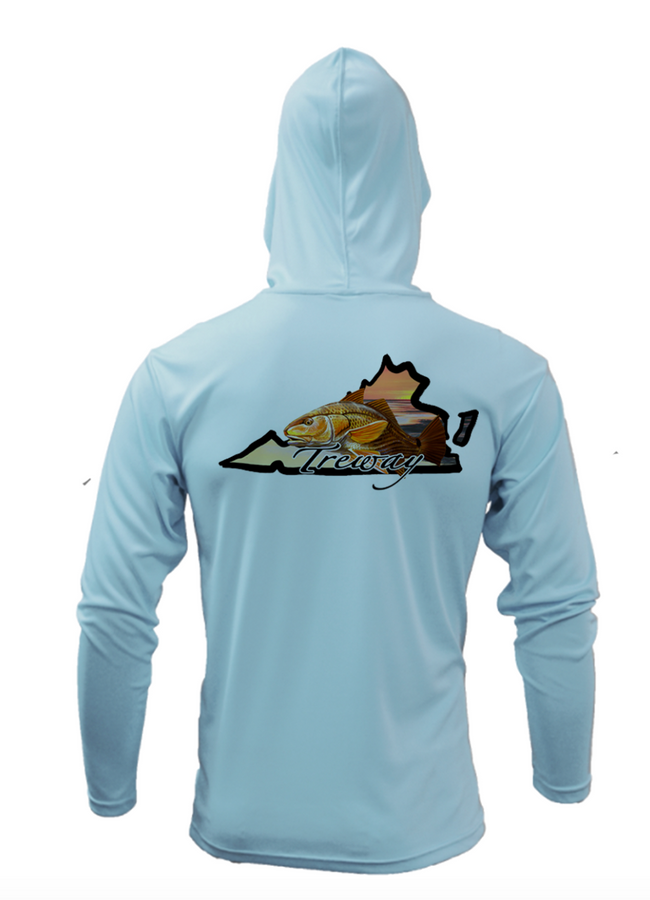Treway Outdoors Redfish Virginia Performance Hooded Long Sleeve