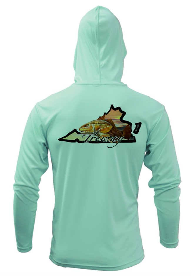 Treway Outdoors Redfish Virginia Performance Hooded Long Sleeve