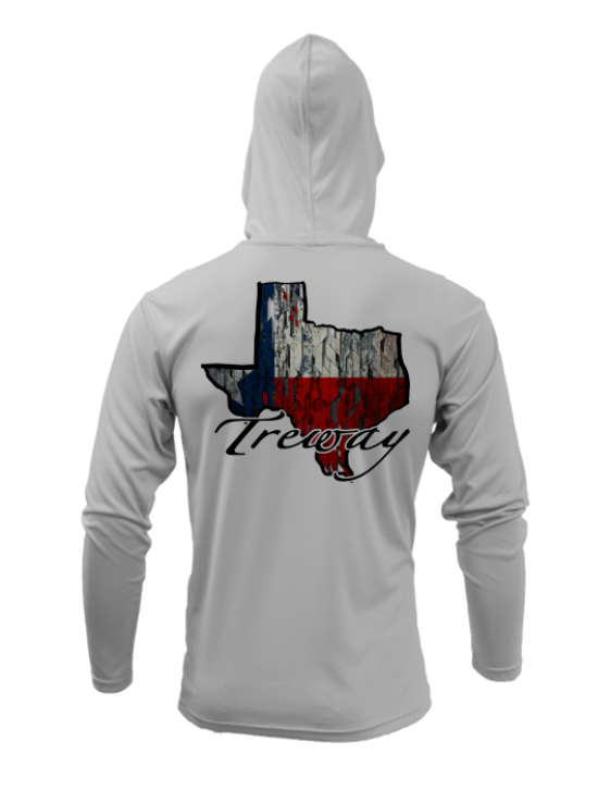 Treway Outdoors Texas Outline Performance Hooded Long Sleeve