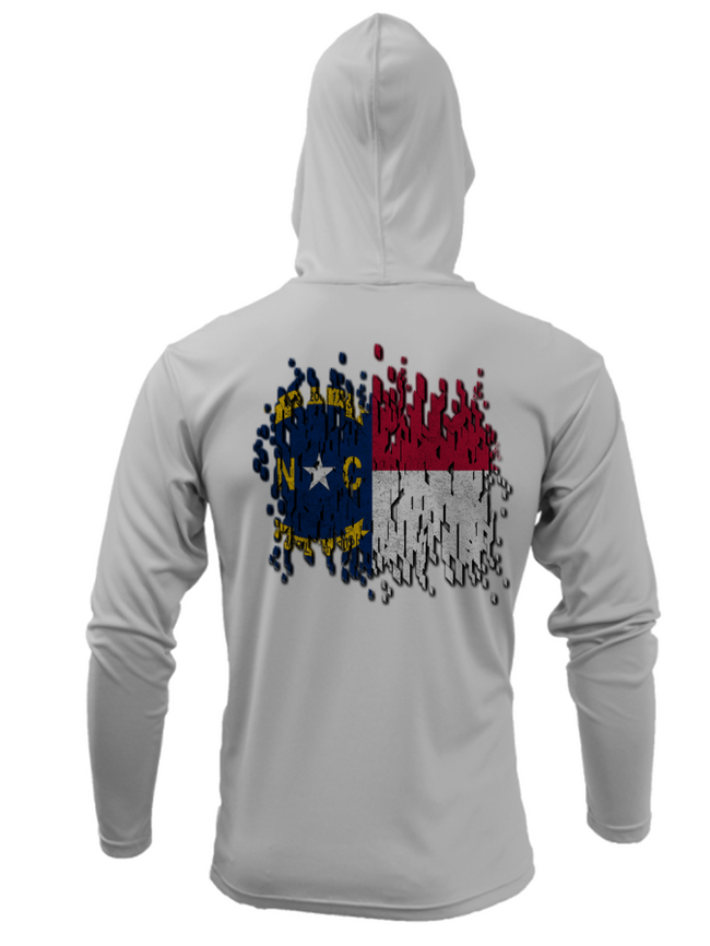 Treway Outdoors NC Flag Performance Hooded Long Sleeve