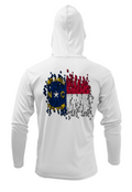 Treway Outdoors NC Flag Performance Hooded Long Sleeve