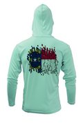 Treway Outdoors NC Flag Performance Hooded Long Sleeve