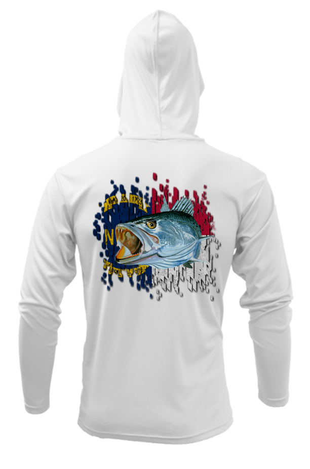 Treway Outdoors Trout NC Flag Performance Hooded Long Sleeve