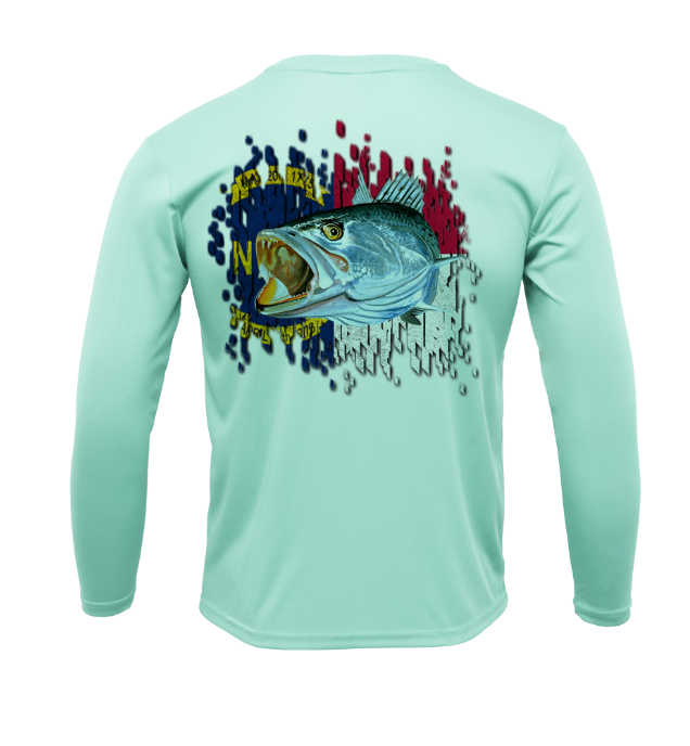 Treway Outdoors Trout NC Flag Performance Long Sleeve