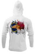 Treway Outdoors Redfish NC Flag Performance Hooded Long Sleeve