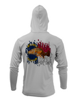 Treway Outdoors Redfish NC Flag Performance Hooded Long Sleeve