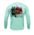 Treway Outdoors Flounder NC Flag Performance Long Sleeve