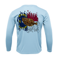 Treway Outdoors Flounder NC Flag Performance Long Sleeve