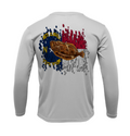 Treway Outdoors Flounder NC Flag Performance Long Sleeve