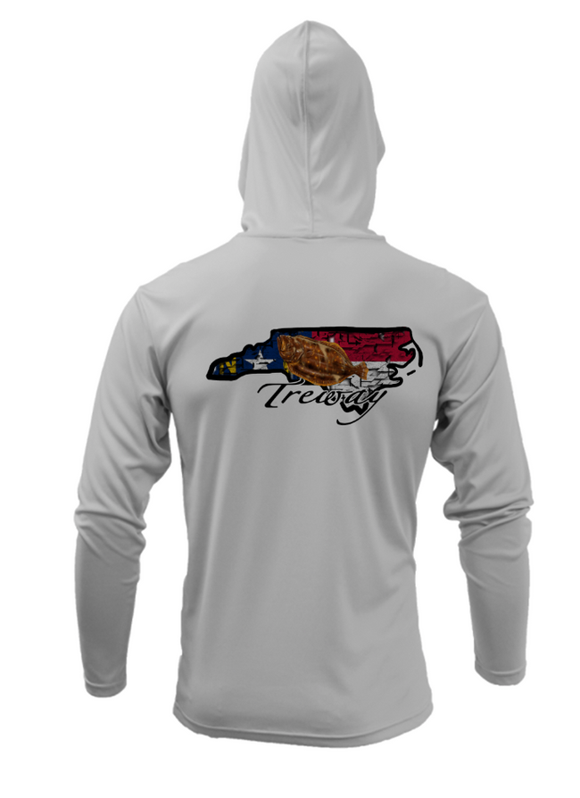 Treway Outdoors Flounder NC Performance Hooded Long Sleeve