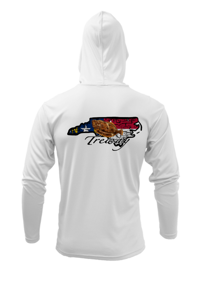 Treway Outdoors Flounder NC Performance Hooded Long Sleeve