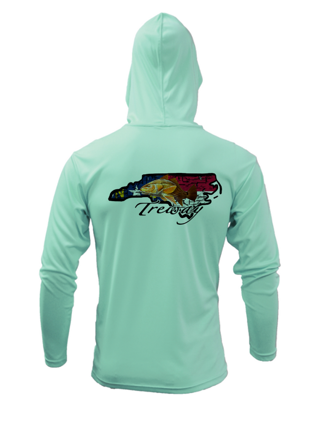 Treway Outdoors Redfish NC Performance Hooded Long Sleeve