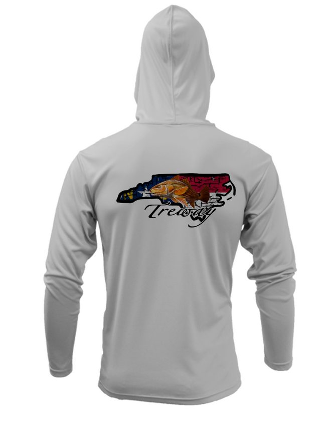 Treway Outdoors Redfish NC Performance Hooded Long Sleeve