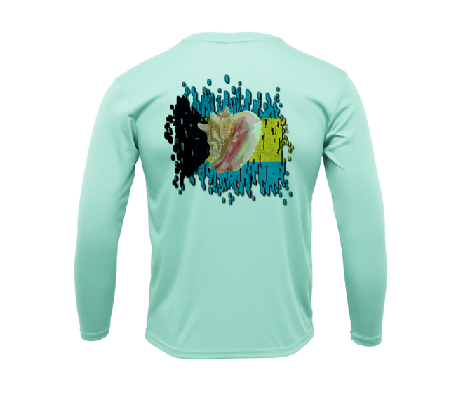 Treway Outdoors Conch Bahamas Flag Performance Long Sleeve