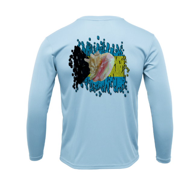 Treway Outdoors Conch Bahamas Flag Performance Long Sleeve