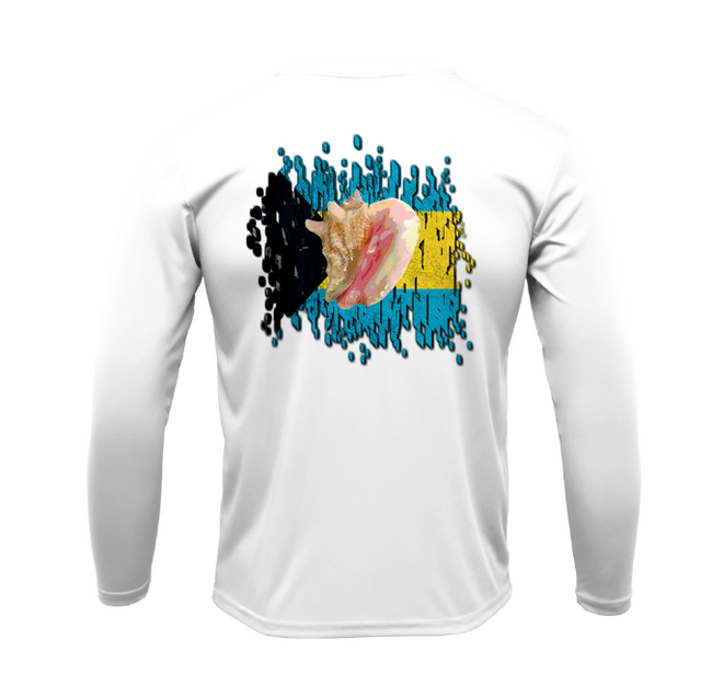 Treway Outdoors Conch Bahamas Flag Performance Long Sleeve