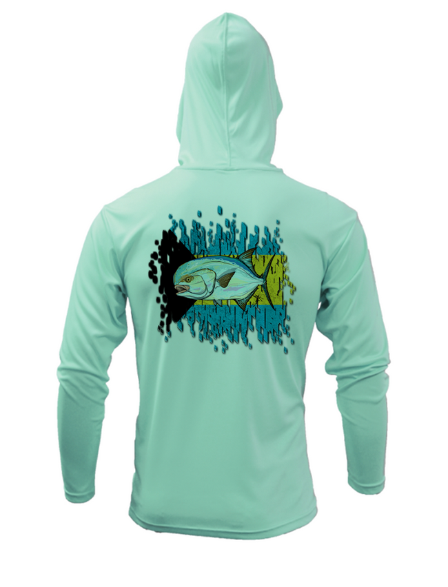 Treway Outdoors Permit Bahamas Flag Hooded Long Sleeve
