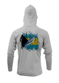 Treway Outdoors Wahoo Bahamas Flag Hooded Long Sleeve
