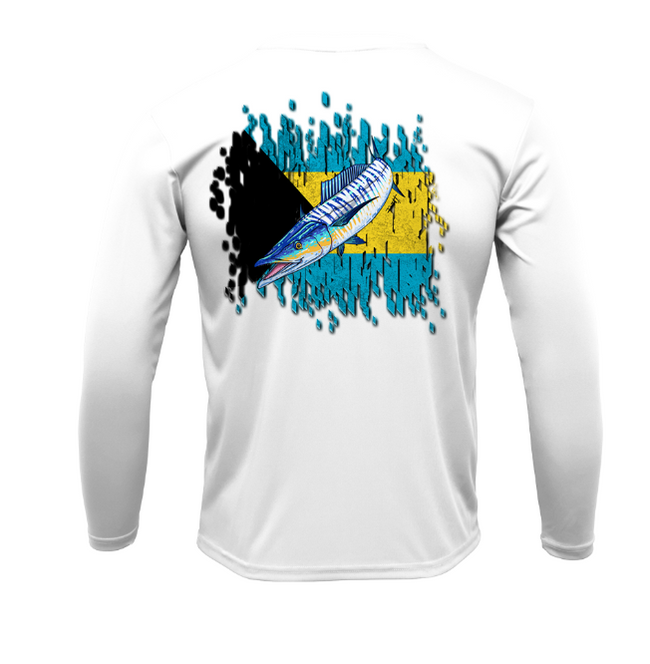 Treway Outdoors Wahoo Bahamas Flag Performance Long Sleeve