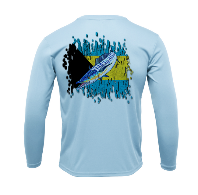 Treway Outdoors Wahoo Bahamas Flag Performance Long Sleeve